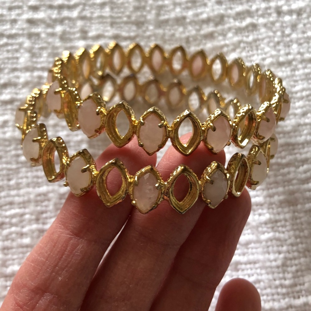 Pair of Kendra Scott Bracelets in Rose Quartz